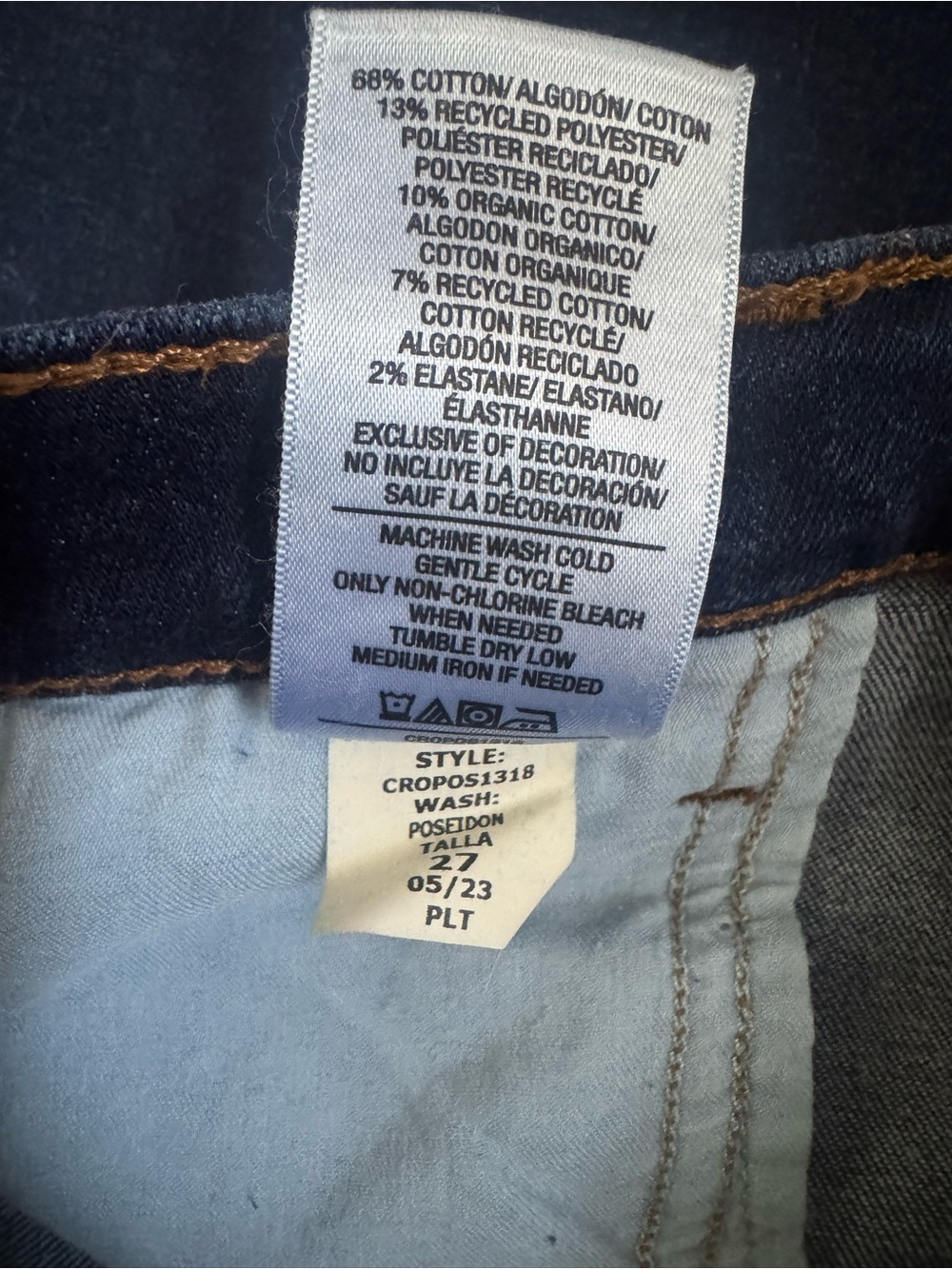 Hudson Rosie High Rise Wide Leg Jeans Poseidon Dark Wash Size 27 - Picture 8 of 8